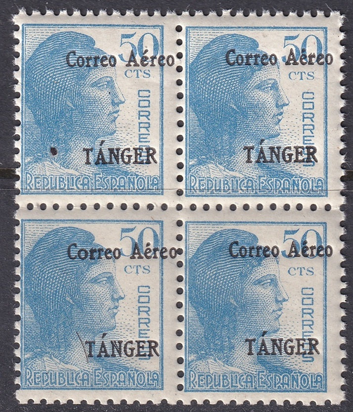 Spanish Tangier 1939 Ed 109 air post block MNH**