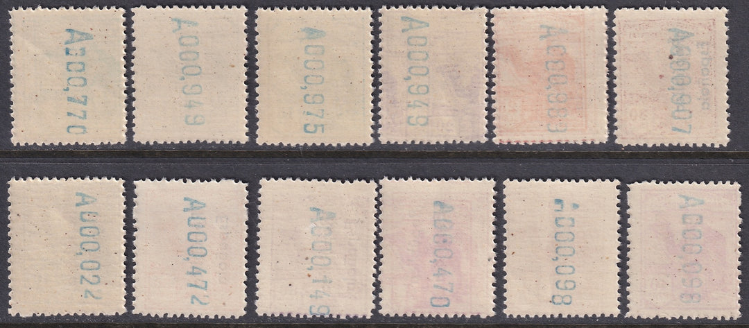 Spanish Sahara 1932 Sc 24-35 Ed 36A-47A set MNH** overprint variety some disturbed gum