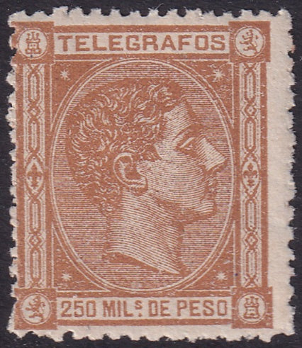 Philippines 1876 telégrafo Ed 2 telegraph MNH** rough perfs
