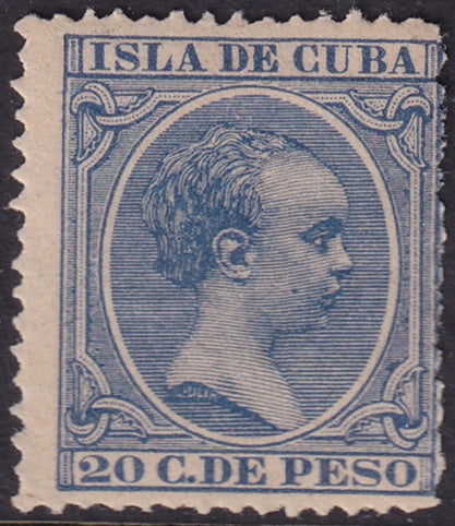 Spanish Antilles 1891 Sc 151 MNH** streaky gum rough perfs