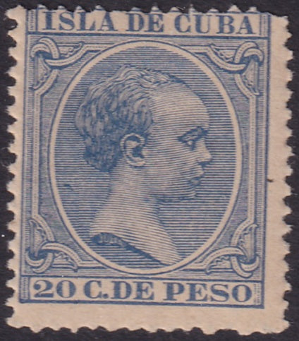 Spanish Antilles 1891 Sc 151 MLH* streaky gum
