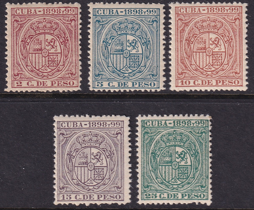 Spanish Antilles 1898  fiscal revenue set MNH**
