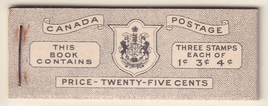 Canada 1943 Sc BK38b booklet MNH** English