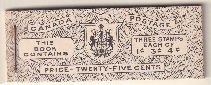Canada 1943 Sc BK38b booklet MNH** English