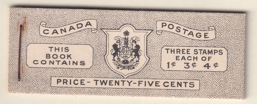 Canada 1943 Sc BK38b booklet MNH** English