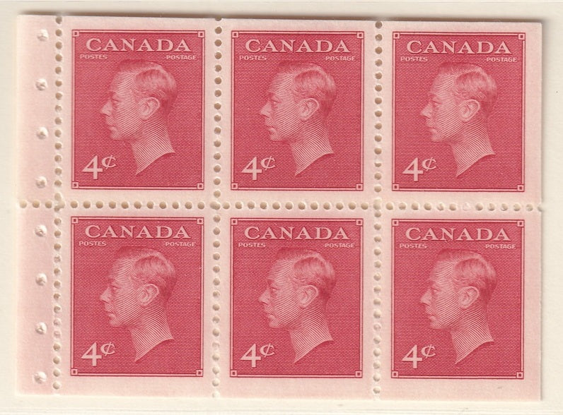 Canada 1950 Sc 287c booklet pane MNH** from stitched booklet
