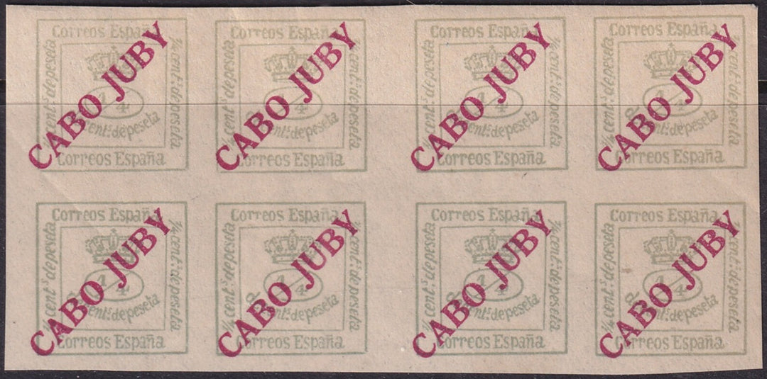 Cape Juby 1919 Sc 7 block of 8 MNH**