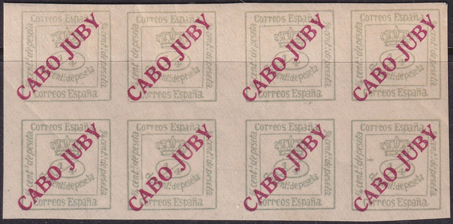 Cape Juby 1919 Sc 7 block of 8 MNH**