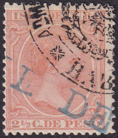 Spanish Antilles 1891 Sc 141 used official Habana cancel