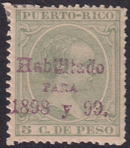 Puerto Rico 1898 Sc 164 MNH** violet overprint