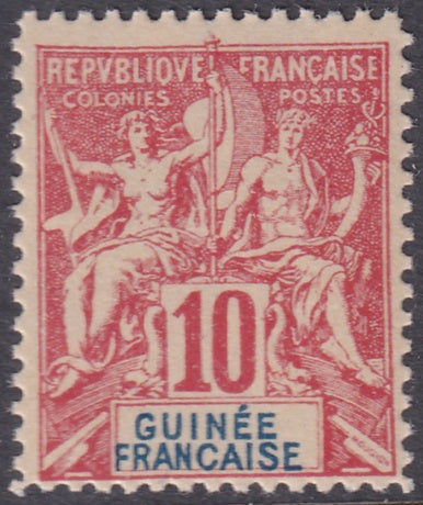 French Guinea 1892 Sc 6 MNH** forgery