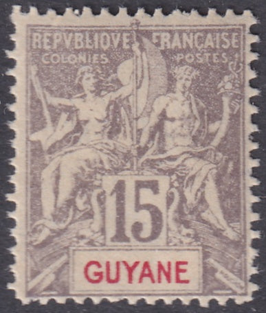 French Guiana 1900 Sc 40 MLH* forgery