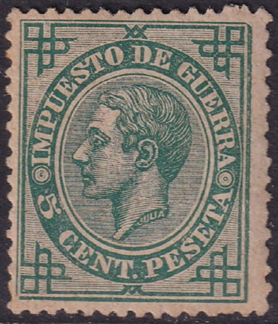 Spain 1876 Sc MR5 war tax MNH** toned