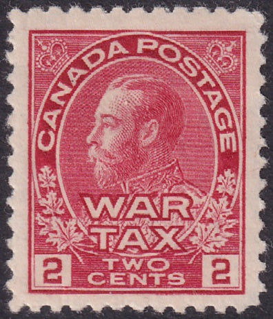 Canada 1915 Sc MR2a war tax MH* disturbed gum