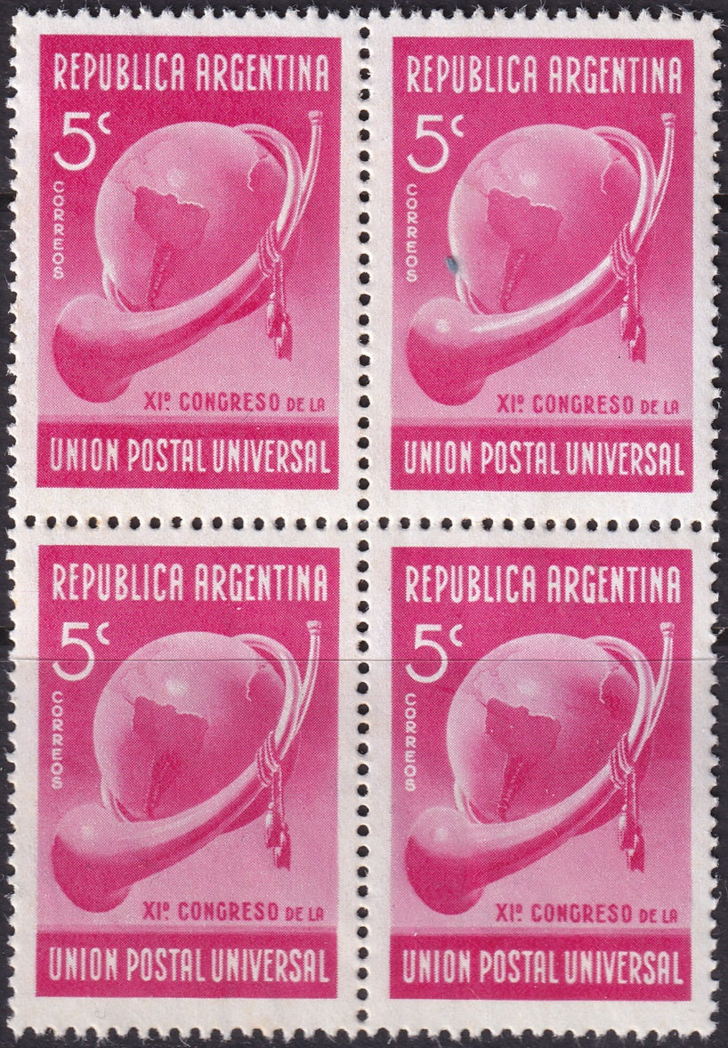 Argentina 1939 Sc 459 block MNH**
