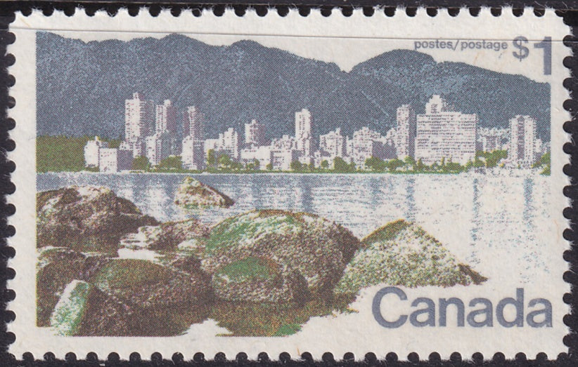 Canada 1972 Sc 600b MNH** "short $ and dot after Postes" variety