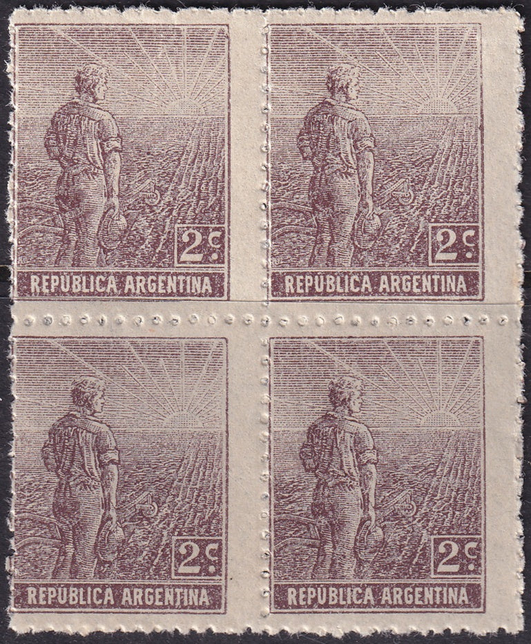Argentina 1911 Sc 181 block MNH**