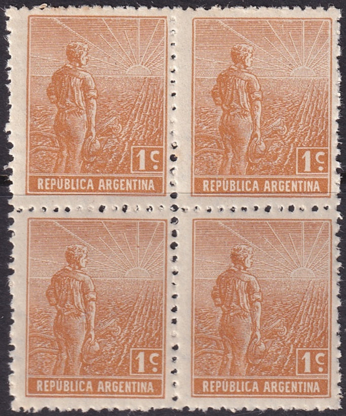 Argentina 1911 Sc 180 block MNH**