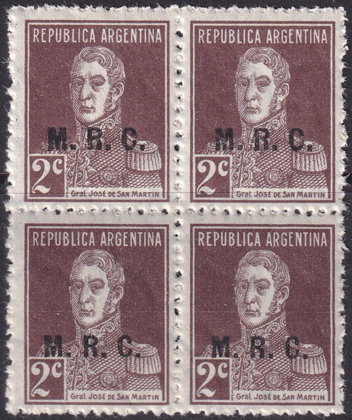 Argentina 1924 Sc OD338 official block MNH**