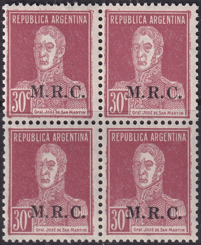 Argentina 1924 Sc OD344 official block MNH**