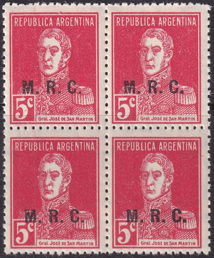 Argentina 1925 Sc OD340 official block MNH**