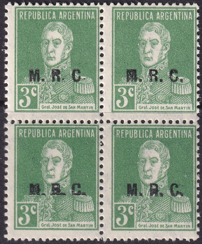Argentina 1925 Sc OD339 official block MNH**