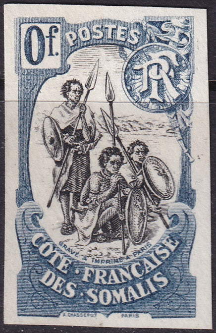 Somali Coast 1903  blue & black colour essay MNG(*)