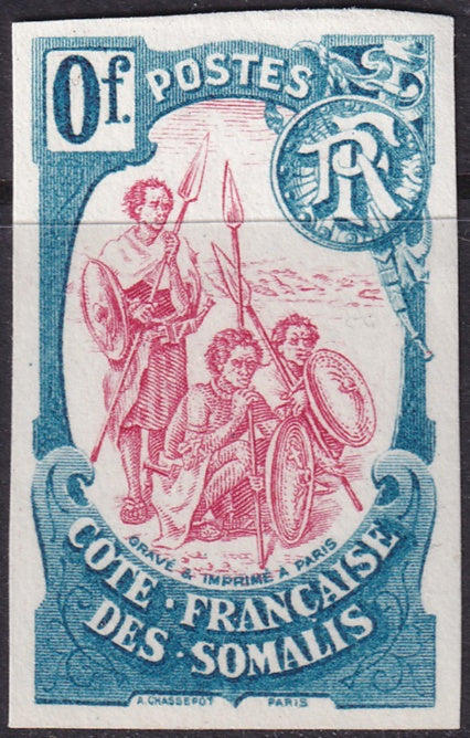Somali Coast 1903  blue & rose colour essay MNG(*)