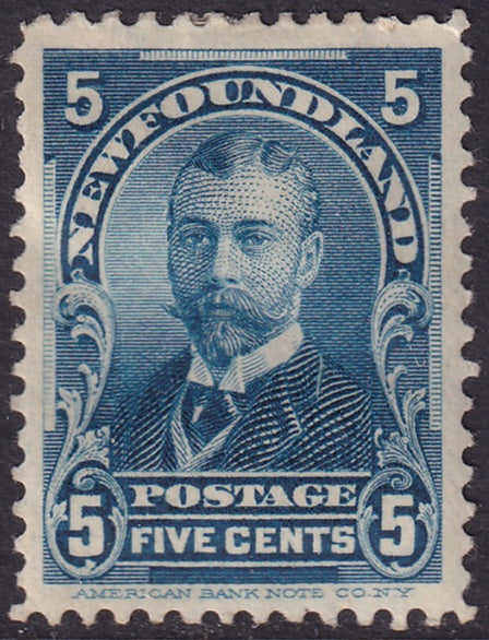 Newfoundland 1899 Sc 85 MH* disturbed gum heavy hinge