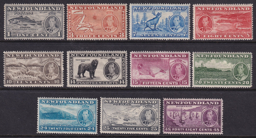 Newfoundland 1937 Sc 233-43 set MH*