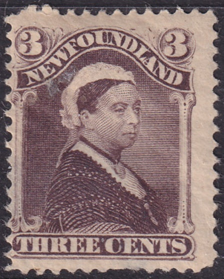 Newfoundland 1887 Sc 51 MH* faulty large thins