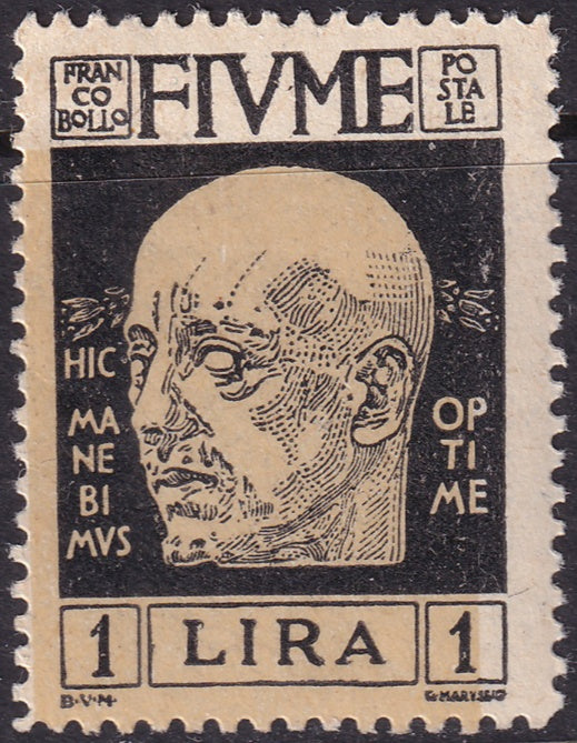 Fiume 1920 Sc 95 MH* shifted background variety