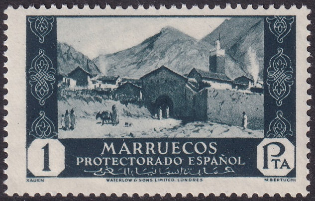 Spanish Morocco 1935 Sc 154 MNH** light creases at bottom