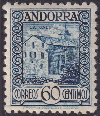 Andorra Spanish 1937 Sc 34 MNH**