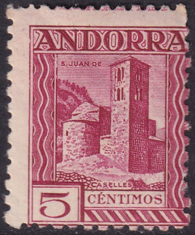Andorra Spanish 1931 Sc 14a MNH** light diagonal crease