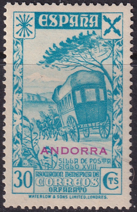 Andorra Spanish 1938 beneficencia Ed 3 MNH**