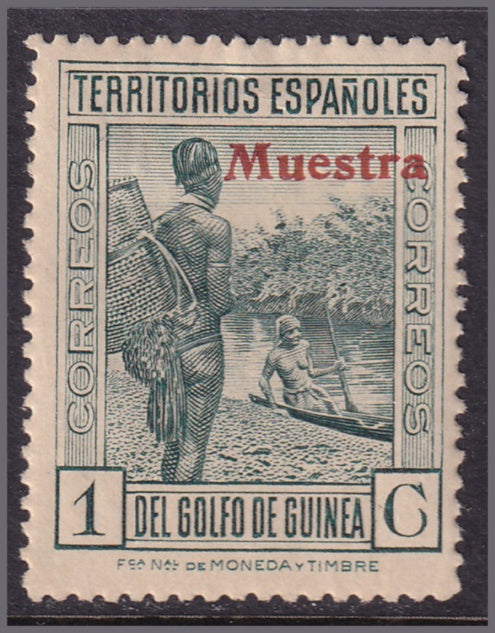 Spanish Guinea 1931 Sc 220 MH* specimen (muestra)