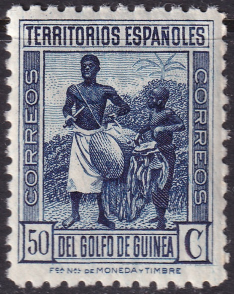 Spanish Guinea 1935 Sc 268 MNH** right side vertical crease