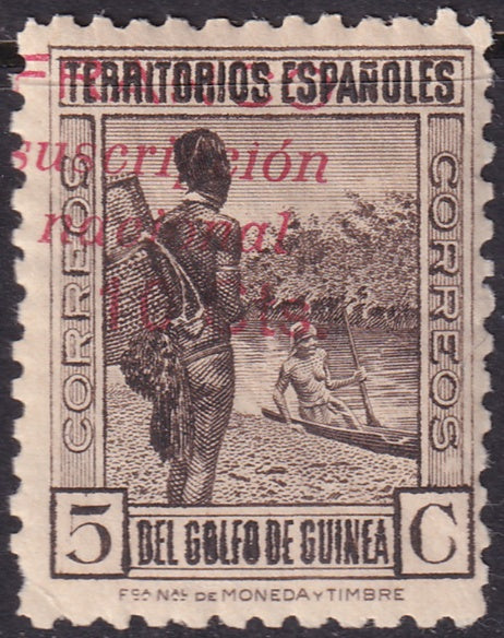 Spanish Guinea 1936 Ed 3 local Franco overprint MNH**