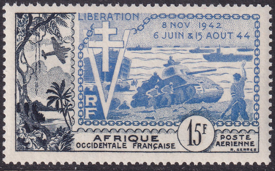 French West Africa 1954 Sc C17 air post MNH**