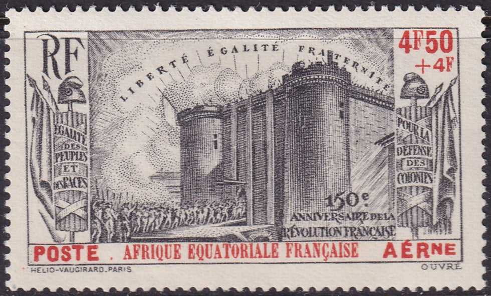 French Equatorial Africa 1939 Sc CB1 air post MLH*