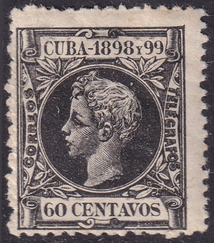 Spanish Antilles 1898 Sc 172 MH* rough perfs