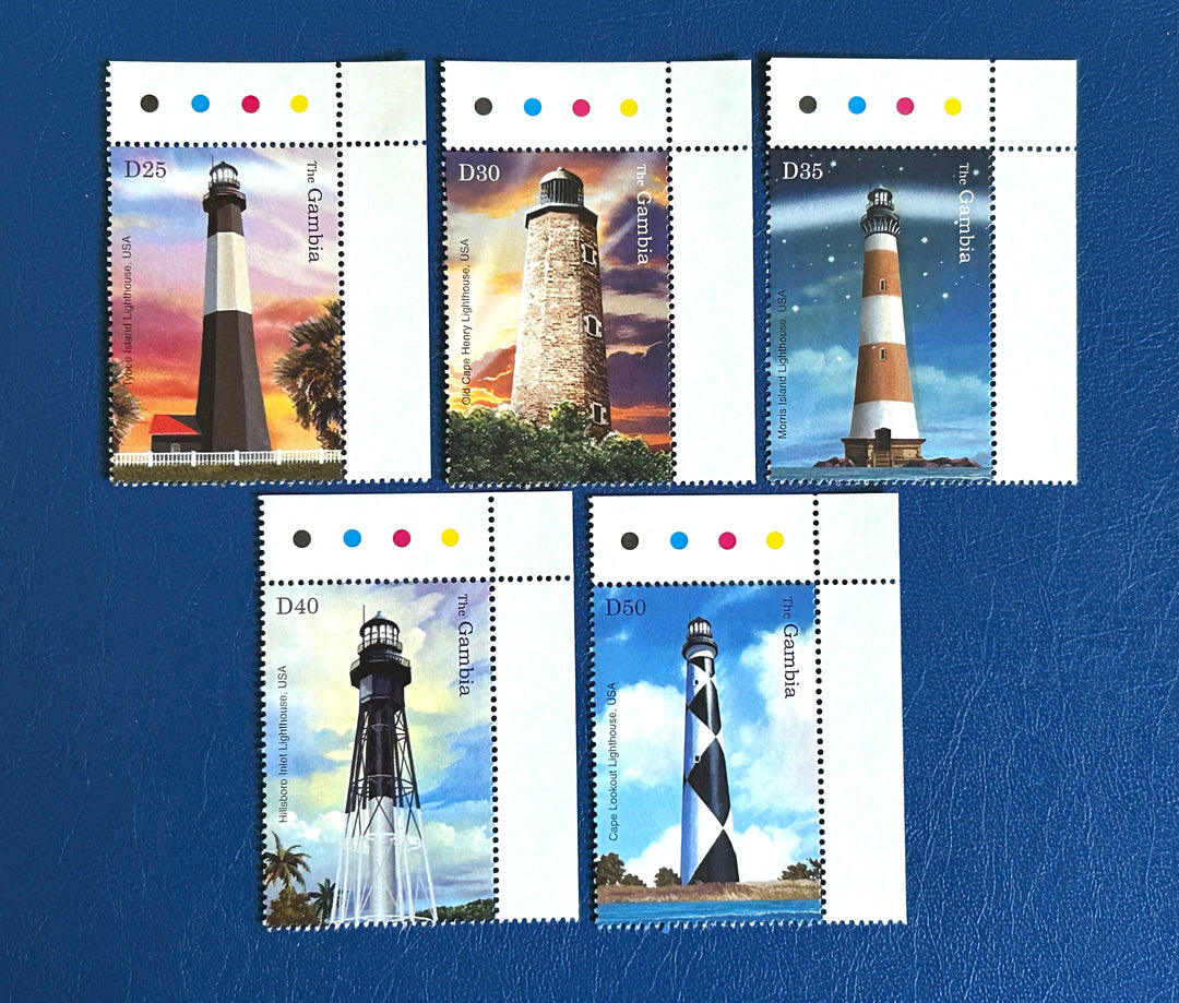 Gambia Sc 2857-61 American Lighthouses 2004 MNH**