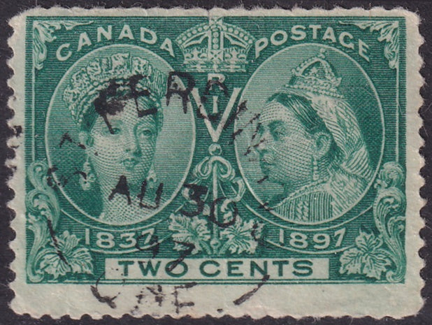 Canada 1897 Sc 52 used "St Ferndinand Que AU 30 97" date cancel