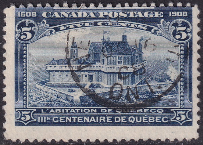 Canada 1908 Sc 99 used "OC 16 08 Ont" date cancel