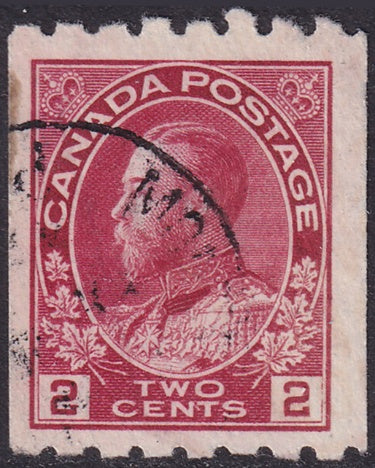 Canada 1913 Sc 124 coil used "Montreal" date cancel small edge thin