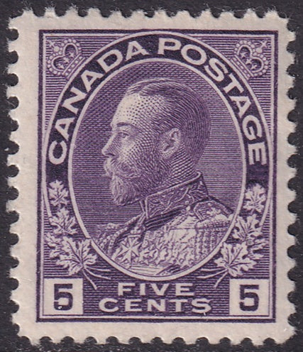 Canada 1922 Sc 112 MLH* violet wet printing