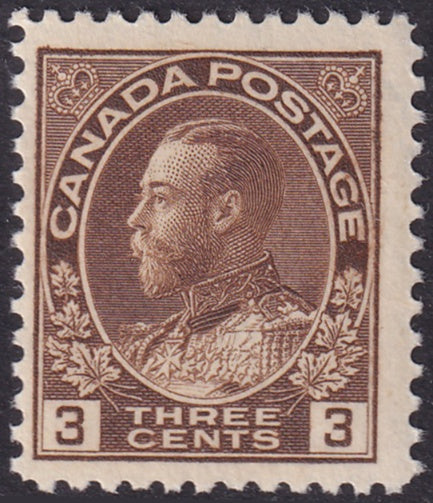 Canada 1923 Sc 108c MLH* brown dry printing