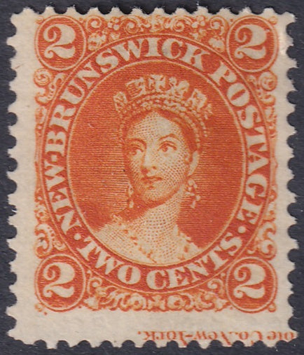 New Brunswick 1863 Sc 7 MNG(*) sheet inscription at bottom