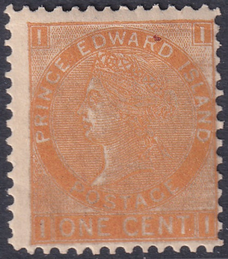 Prince Edward Island 1872 Sc 11 MH* ink smearing